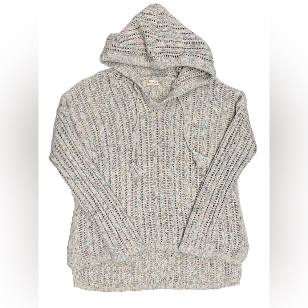 Hem & Thread Pullover Hooded Sweater